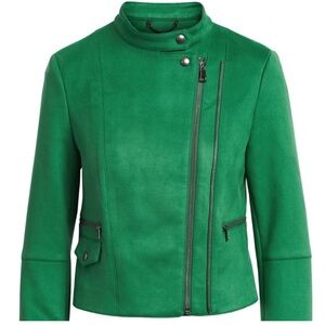 Banana Republic Green Suede Motorcycle Style Jacket